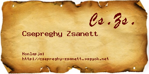 Csepreghy Zsanett névjegykártya
