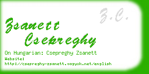 zsanett csepreghy business card